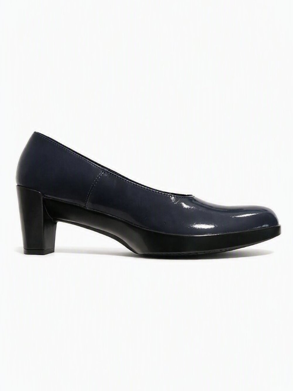 Naot Navy Patent Leather Heels • Made in Israel • Size 4 • Comfort Block Heel